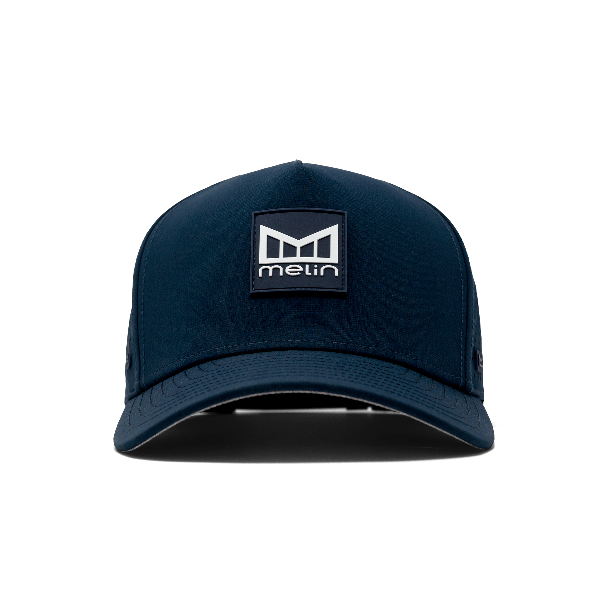 The front of melin's Odyssey Stacked Hydro hat in Navy