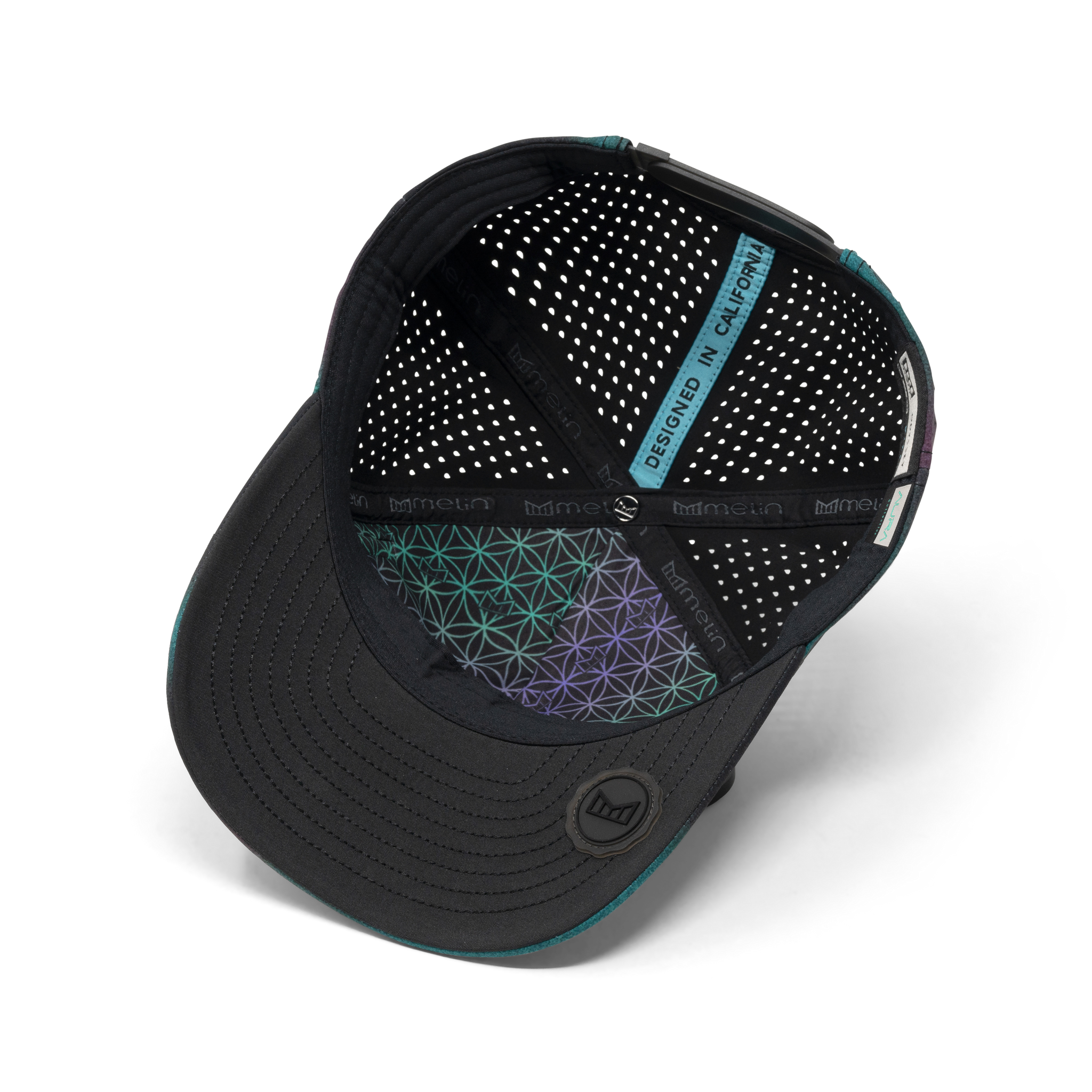 The inside view of the melin Odysea Stacked Hydro Split Fit in Northern Aura