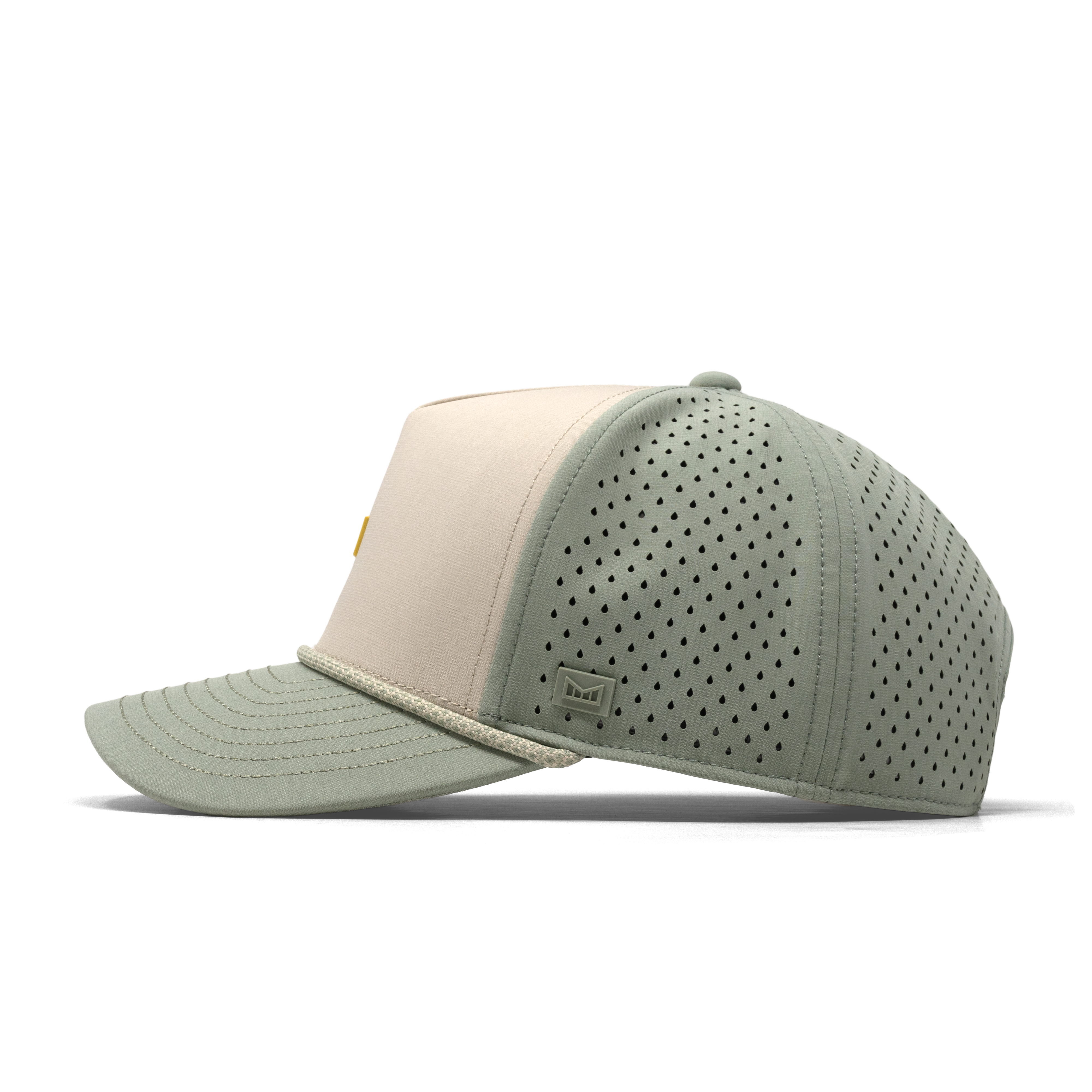 The side view of the melin Odysea Rope Bulls Icon Hydro Split Fit in Sandshell