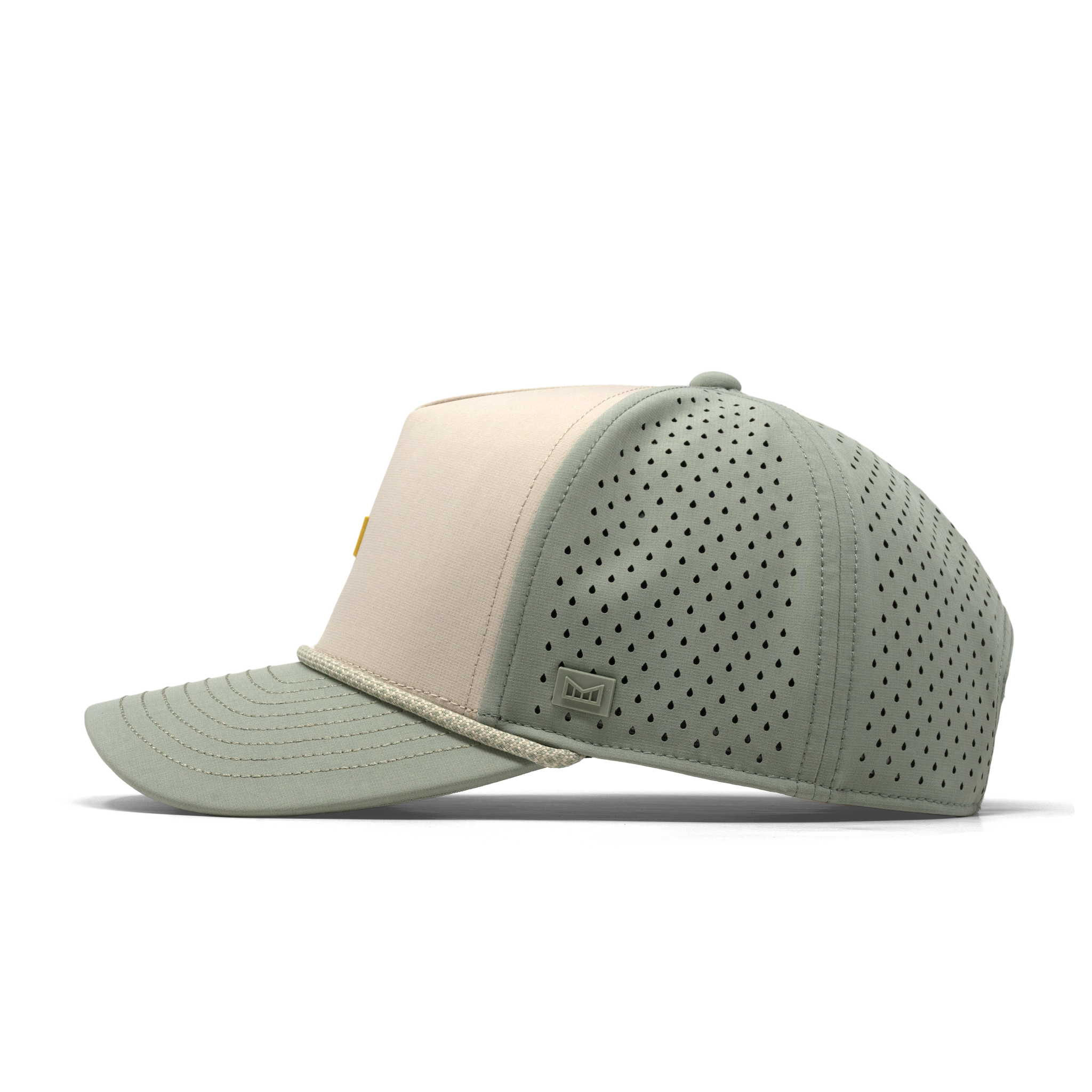 The side view of the melin Odysea Rope Bulls Icon Hydro Split Fit in Sandshell