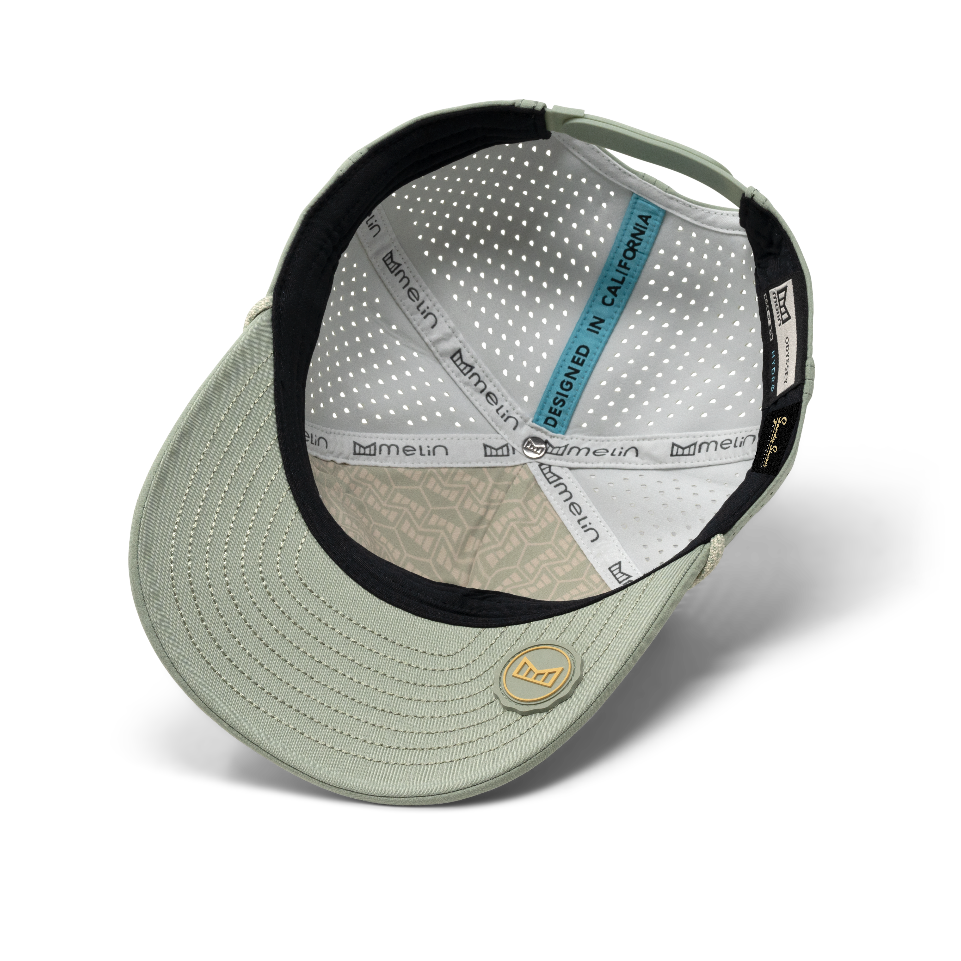 The inside view of the melin Odysea Rope Bulls Icon Hydro Split Fit in Sandshell