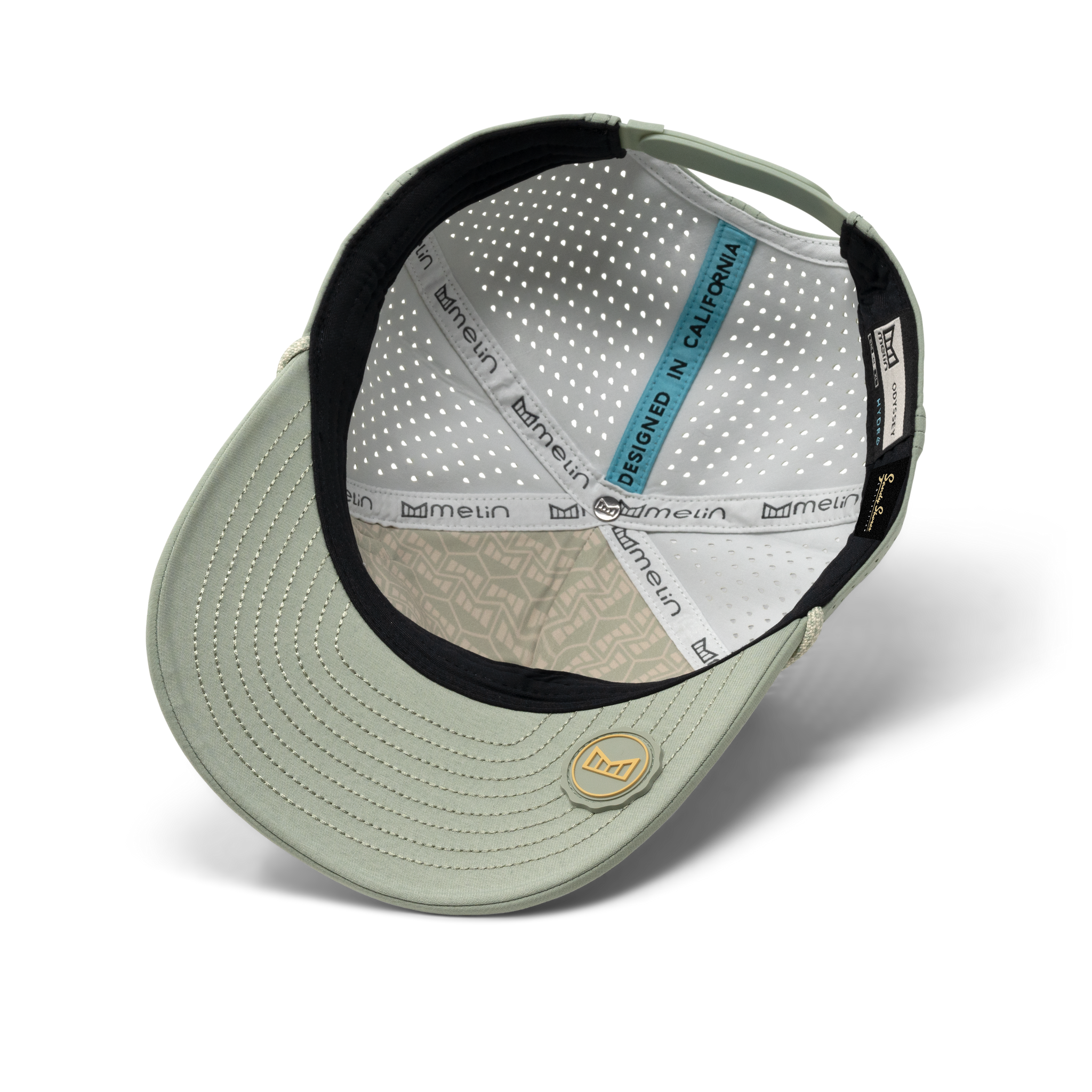 The inside view of the melin Odysea Rope Bulls Icon Hydro Split Fit in Sandshell