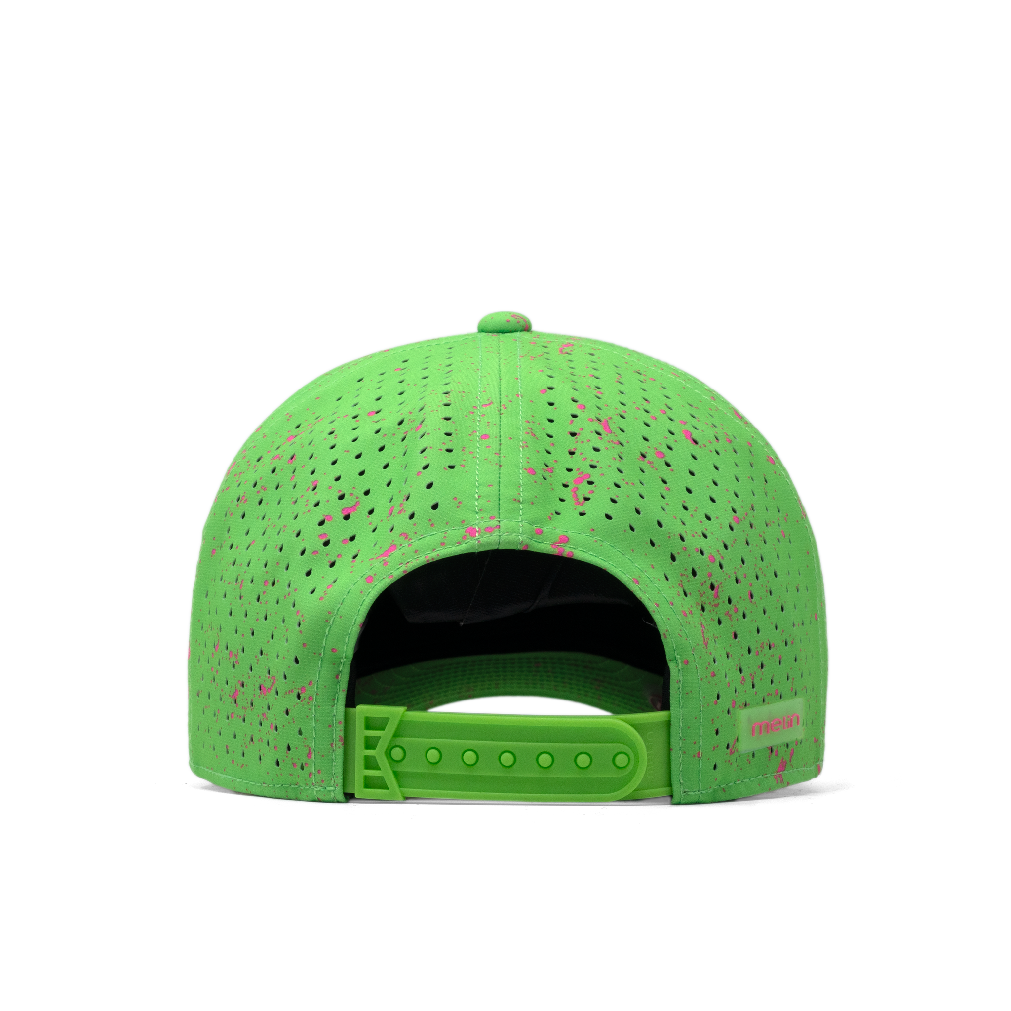 The back view of the melin Odysea Neon Hydro Split Fit in Slime