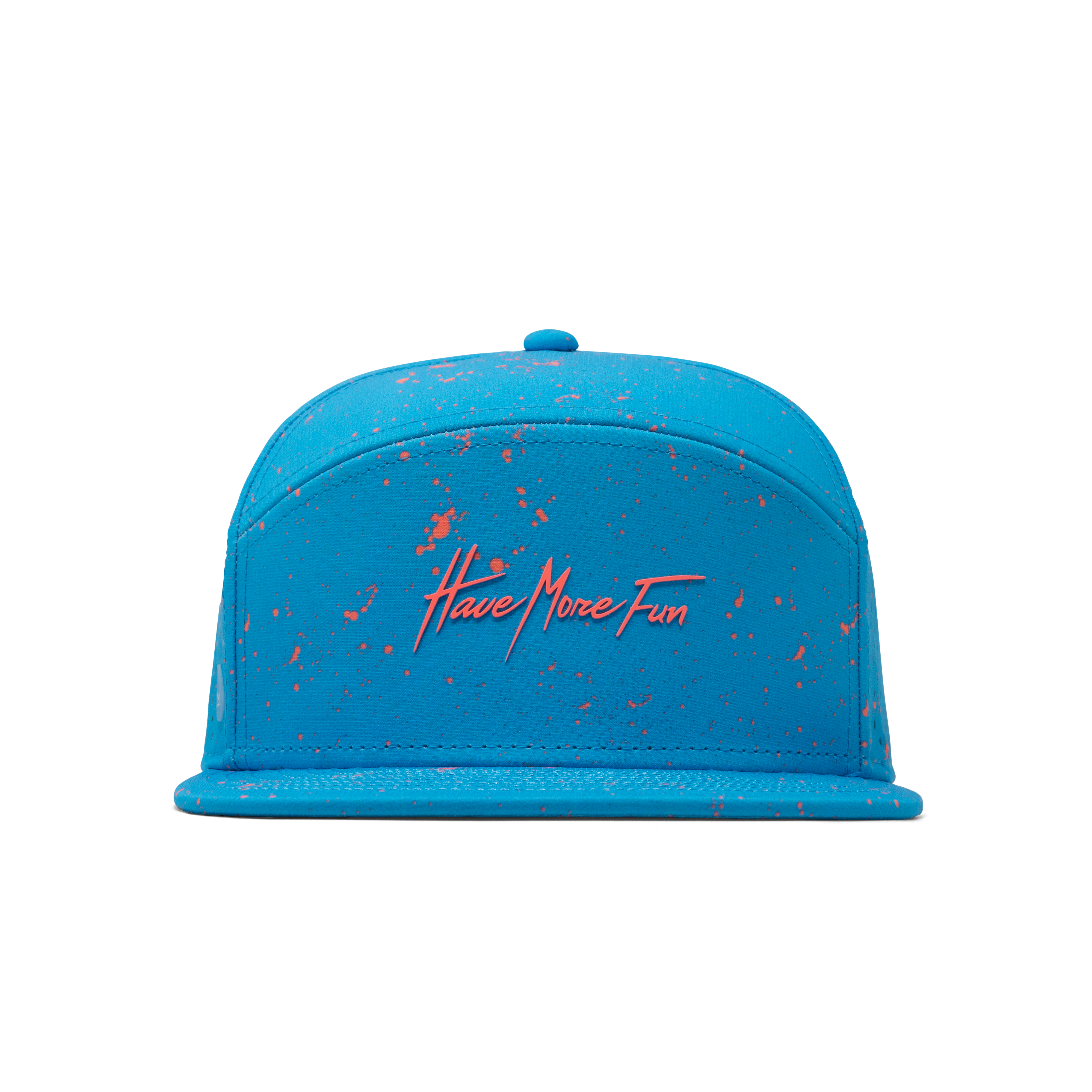 The front view of the melin Trenches Neon Hydro  Horizon Fit in Electric Blue