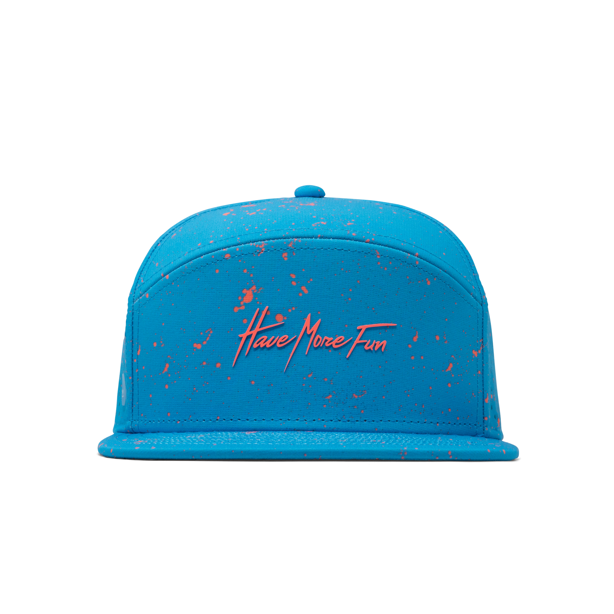 The front view of the melin Trenches Neon Hydro  Horizon Fit in Electric Blue